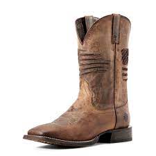 Photo 1 of Ariat Circuit Patriot Western Boot, Mens Size 12D --- Box Packaging Damaged, Moderate Use, Dirty From Previous Use
