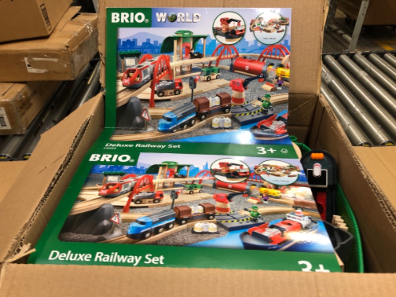 Photo 1 of Brio World 33052 Deluxe Railway Set | Wooden Toy Train Set for Kids Age 3 and Up, Green