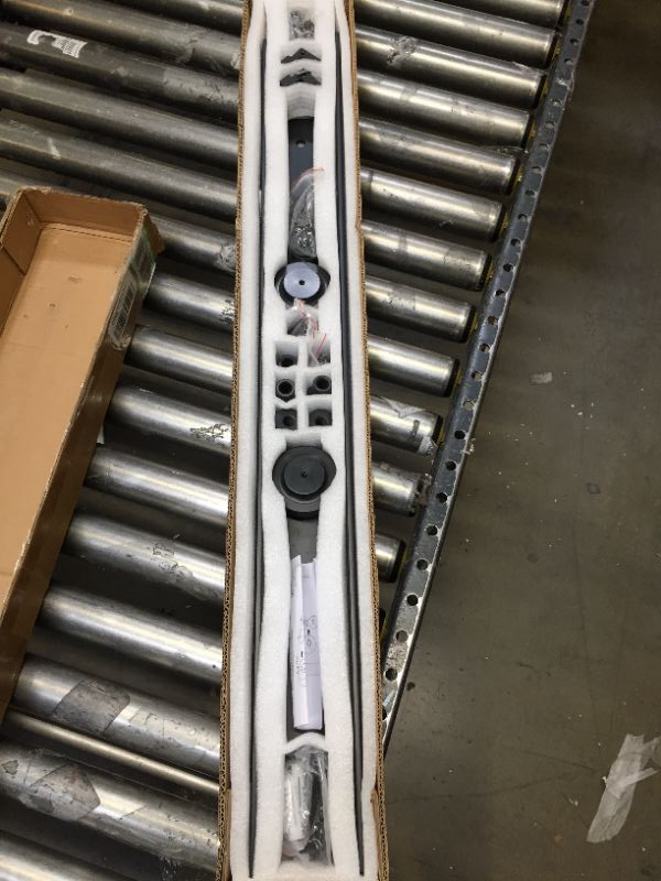 Photo 1 of SKYSEN 6FT Single Sliding barn Door Hardware kit, Barn Door Track, 1/4” Thick Material- 4FT-13FT Available- Smooth and Quiet- Easy to Install- Black (I Shape)