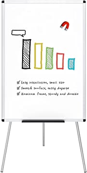 Photo 1 of VIZ-PRO Magnetic Portable Easel Dry Erase Board, Flipchart Easel Stand Tripod Whiteboard, 24"W x 36"L
