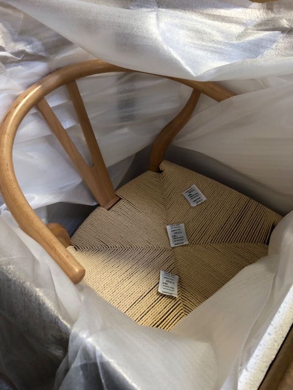 Photo 3 of Amazon Brand – Stone & Beam Wishbone Counter-Height Barstool, 38.2"H, Beech Wood, Natural / Natural Beech/Natural Counter-height stool------new item 