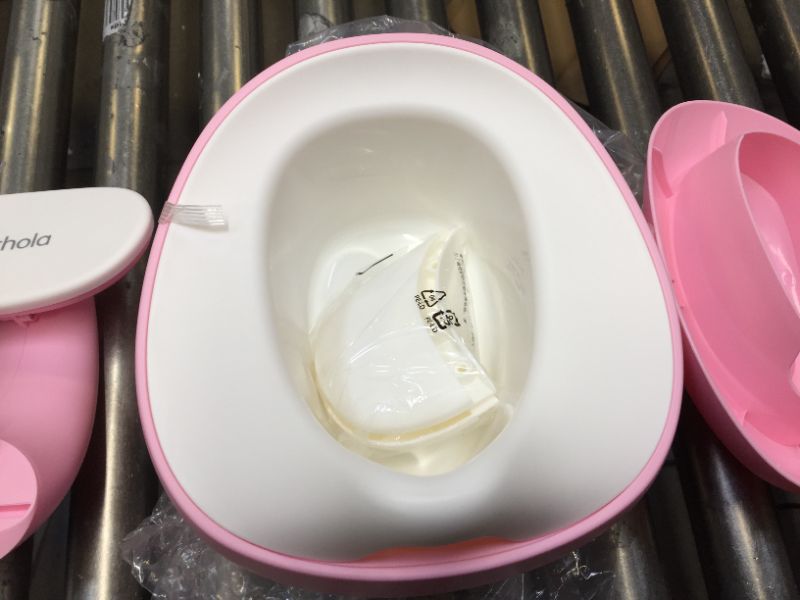 Photo 1 of Dchola Baby Potty Training Toilet 2 in 1 Baby Transition Toilet Chair, Baby Seat with Splash Guard, Anti-Slip for 1 2 3 Year Old Toddlers & Kids Boys Girls Indoor & Outdoor(Pink)