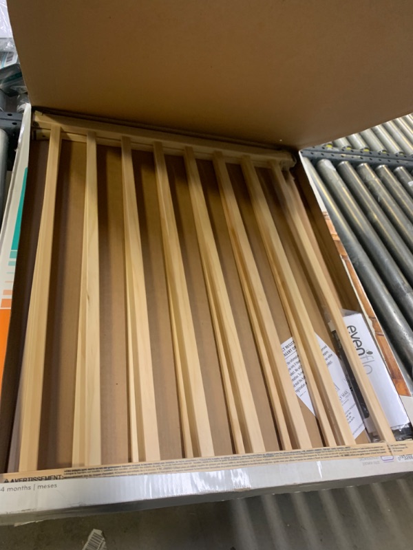 Photo 3 of Evenflo, Top of Stairs, Extra Tall Gate, Tan Wood --- Box Packaging Damaged, Item is New
