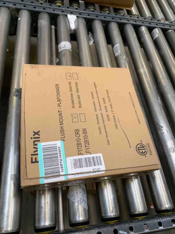 Photo 1 of Flynix 11 Inch LED Flush Mount Ceiling Light Fixture, 21W, Super Bright 1400 Lumens, 3 Color 3000K/4000K/5000K, Oil Rubbed Bronze Dimmable Ceiling Lamp for Bedroom Hallway Bathroom Kitchen Laundry Oil-Rubbed Bronze 11 Inch --- Box Packaging Damaged, Item