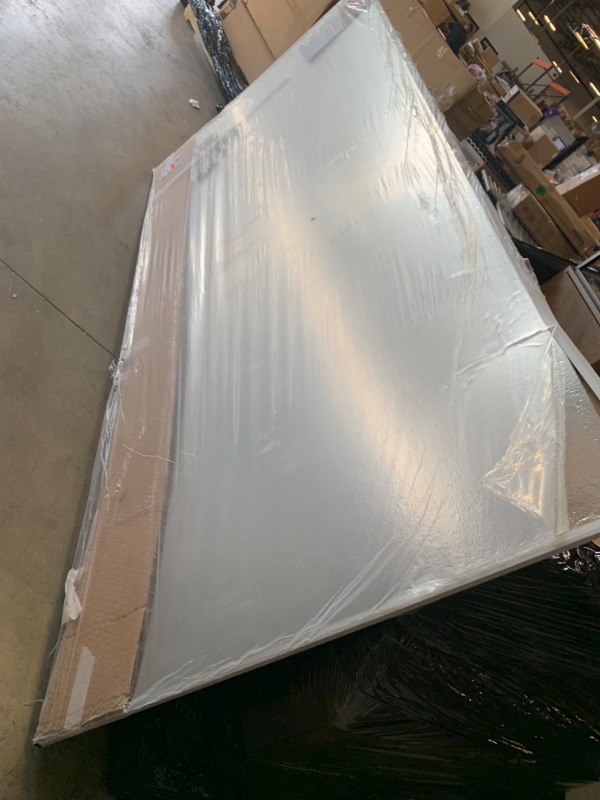 Photo 5 of VIZ-PRO Dry Erase Board/Magnetic Whiteboard, 8' x 4', Silver Aluminum Frame 96 X 48 Inches --- Box Packaging Damaged, Item is New, Damage on Corner, ITem has Bend in it, Damage Shown in Pictures