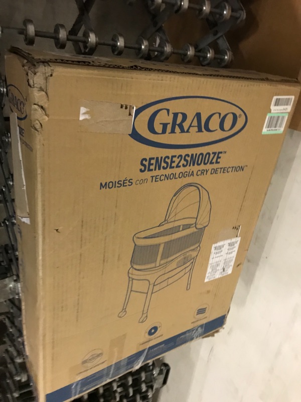 Photo 2 of Graco Sense2Snooze Bassinet with Cry Detection Technology | Baby Bassinet Detects and Responds to Baby's Cries to Help Soothe Back to Sleep, Ellison , 19 D x 26 W x 41 H Inch (Pack of 1) With Cry Detection Ellison