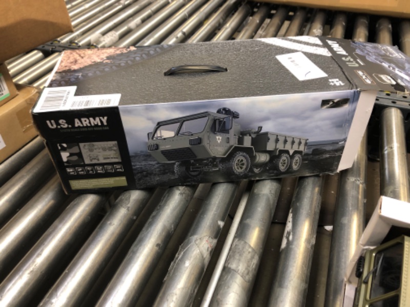 Photo 3 of GoolRC RC Military Truck, 1:12 Scale 6WD Remote Control Car, 2.4GHz Army Cars All Terrain Off-Road Truck, Electric Toy Vehicle Gift for Adults and Kids Boys UNABLE TO TEST BUT LOOKS NEW 