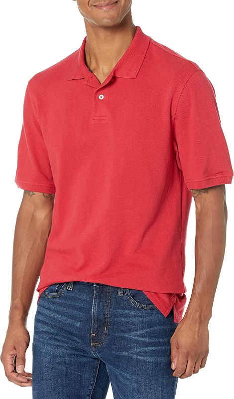 Photo 1 of Amazon Essentials Men's Regular-Fit Cotton Pique Polo Shirt SIZE S