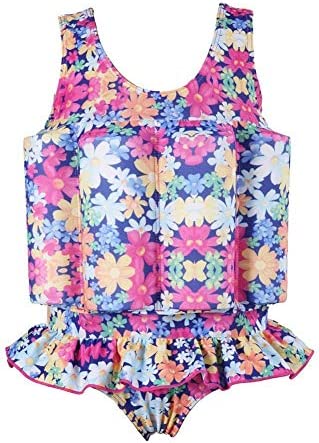 Photo 1 of Kids Boys Girls Floatation Swimsuit with Adjustable Buoyancy Baby Float Suit Swim Vest One Piece Swimwear Bathing Suit- Size 3-4T