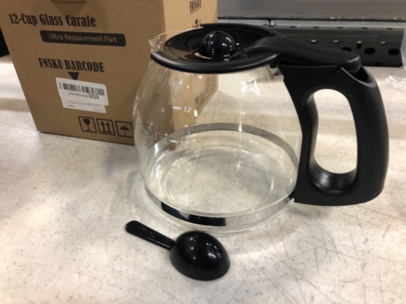 Photo 3 of 12-Cup Replacement Coffee Carafe Compatible with Mr. Coffee Coffee maker Pot, Replace Part# PLD12 PLD12-RB Series, Black Handle