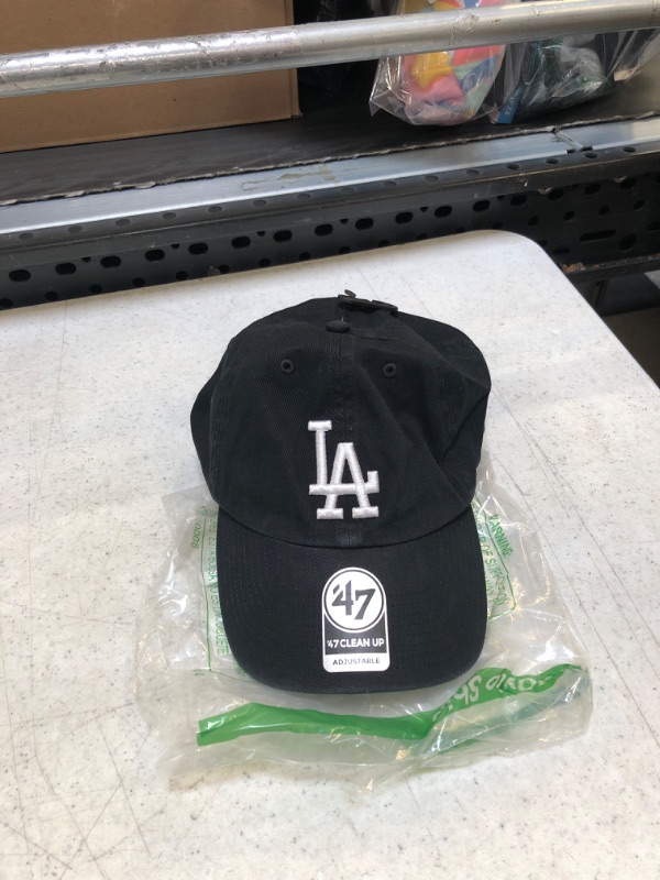 Photo 2 of '47 Brand Los Angeles LA Dodgers Clean Up MLB Dad Hat Cap Black/White