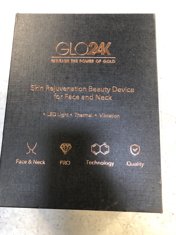Photo 3 of GLO24K Skin Rejuvenation Beauty Device for Face and Neck. Based on Triple Action LED, Thermal, and Vibration Technologies. Lifts and Tightens Sagging Skin for a Radiant Appearance.