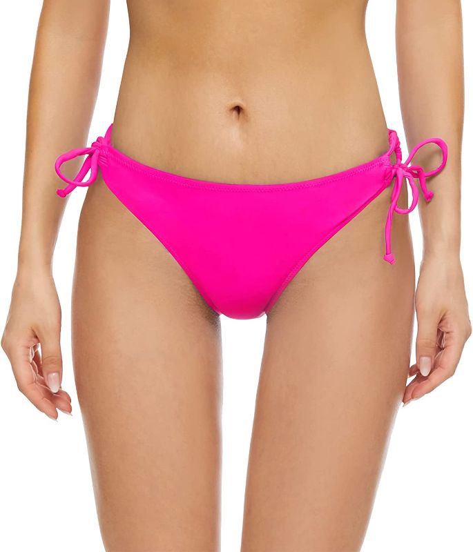 Photo 1 of Bellecarrie Women's Tie Side Bikini Bottoms Mid Rise String Bathing Suits Bottom