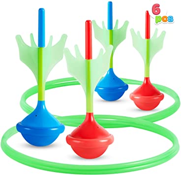 Photo 1 of JOYIN Lawn Darts Game Set for Kids and Adults - Glow in The Dark Outdoor Games Lawn Games for Adults and Family, Soft Tip Lawn Darts Set for Kids Camping Games, Outside Yard Games