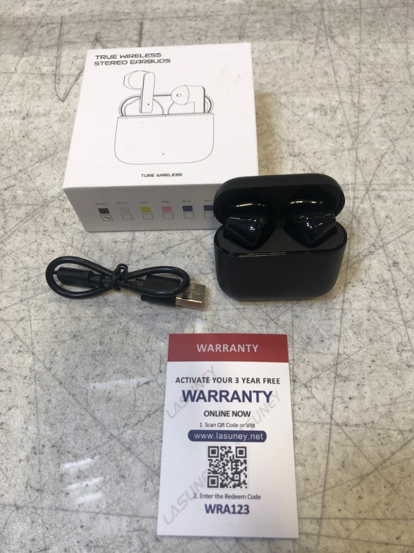 Photo 2 of Lasuney True Wireless Earbuds Stereo Earphones Headset 