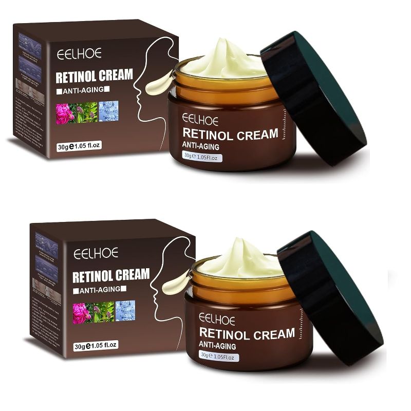 Photo 1 of Retinol Anti Aging Wrinkle Removal Skin Firming Cream, Eelhoe Retinol Cream Anti-Aging, Onebikiniha Firming Cream, Moisturizing Skin Skin Cream-2pcs
