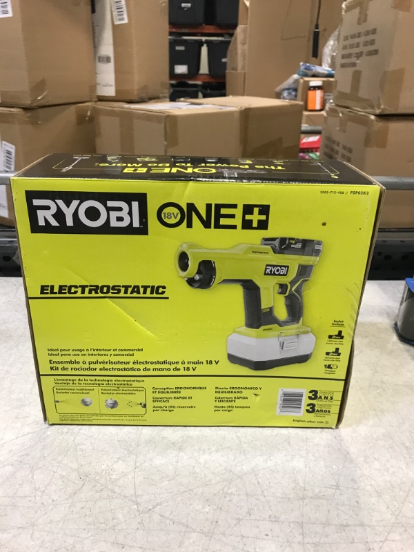 Photo 2 of Ryobi ONE+ 18V Cordless Handheld Electrostatic Sprayer Kit with (1) 2.0 Ah Batteries and Charger