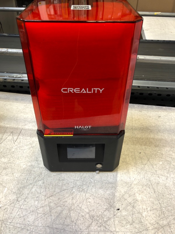 Photo 4 of Creality Official HALOT-ONE (CL-60) Resin 3D Printer with Precise Intergral Light Source, WiFi Control and Fast Printing,Dual Cooling & Filtering System, Assembled Out of The Box Red/Black  -- FUNCTIONS BUT SCREEN BROKEN --
