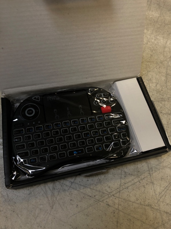 Photo 1 of Mini Keyboard,Rii X8 Portable 2.4GHz Mini Wireless Keyboard Controller with Touchpad Mouse Combo,8 Colors RGB Backlit,Rechargeable Li-ion Battery for Google Android TV Box, PS3, PC, Pad,Nvidia Shield