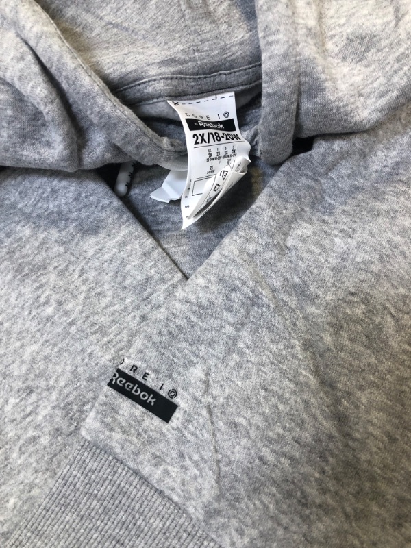 Photo 4 of 2X, WOMEN'S REEBOK GREY HOODED SWEATER