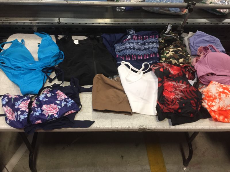 Photo 1 of BAG LOT OF WOMENS SWIMSUITS AND BRAS - DIFFERNT STYLES AND SIZES -- SOLD AS IS -- 