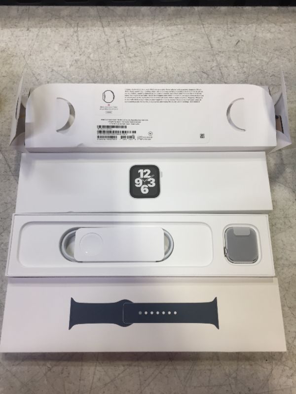 Photo 1 of Apple Watch SE (GPS + Cellular) 40mm Silver Aluminum Case with Abyss Blue Sport Band 