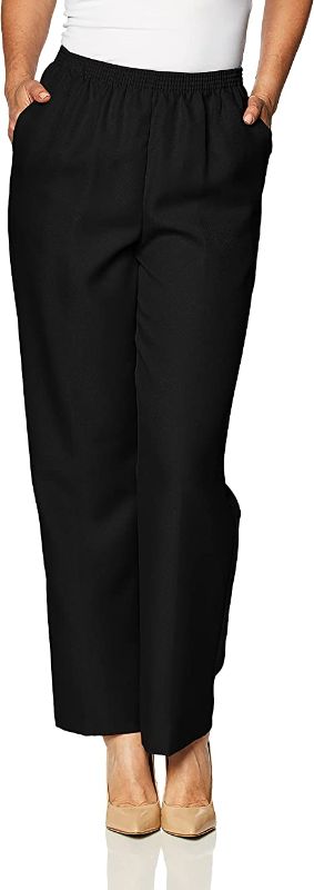 Photo 1 of Alfred Dunner All Around Elastic Waist Cotton Medium Twill Pants-- size 16 - Color Black