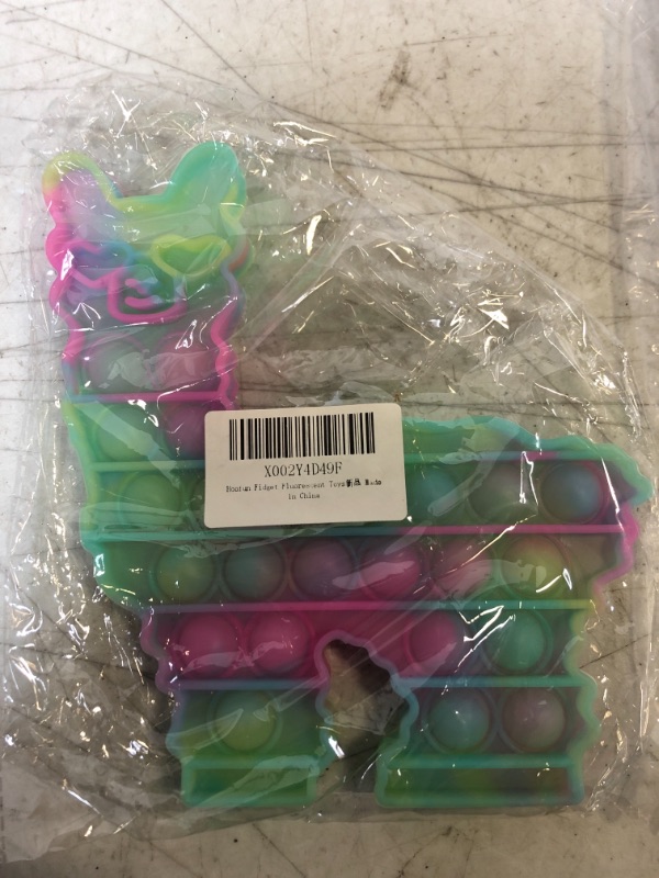 Photo 1 of Fluorescent Fidget Sensory Toy Llama, Silicone Alpaca Push Bubble Toy Glow in The Dark Stress for Kids Anxiety Toys Style-6-Llama-Fluorescent
