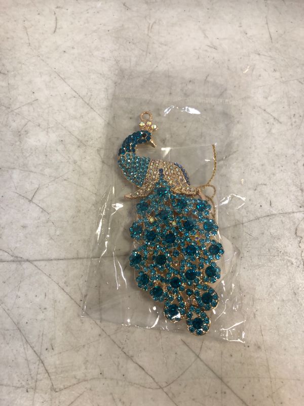 Photo 2 of  Peacock Keychain with Rhinestone for Bags or Purse 