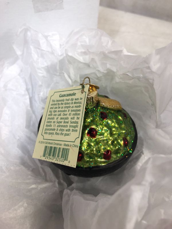 Photo 1 of  Avocado Guacamole Glass Blown Ornament