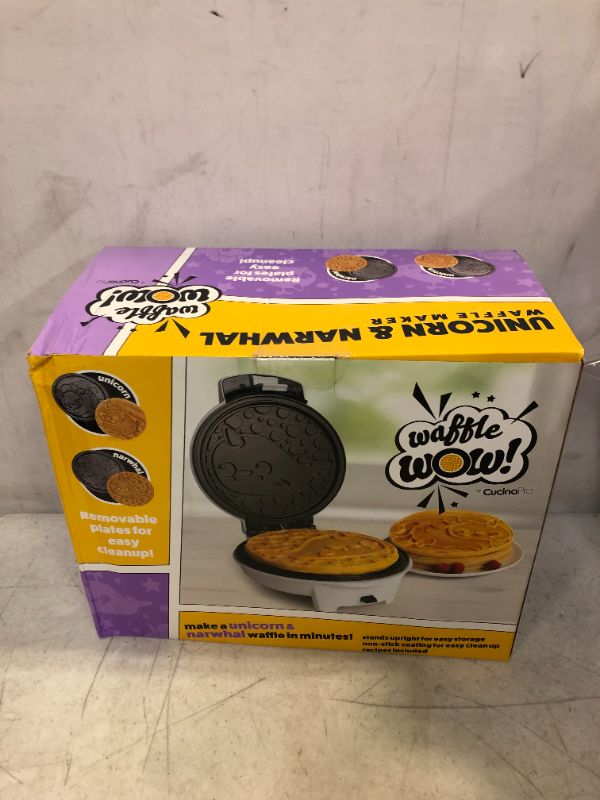Photo 2 of  Electric Waffle Maker w Removable Unicorn Plate for Easy Cleanup- Makes 8" Waffles or Pancakes that Bring Kids Breakfast Smiles- Non-Stick Waffler Griddle, Adjustable Temp Control, Girls Gift
