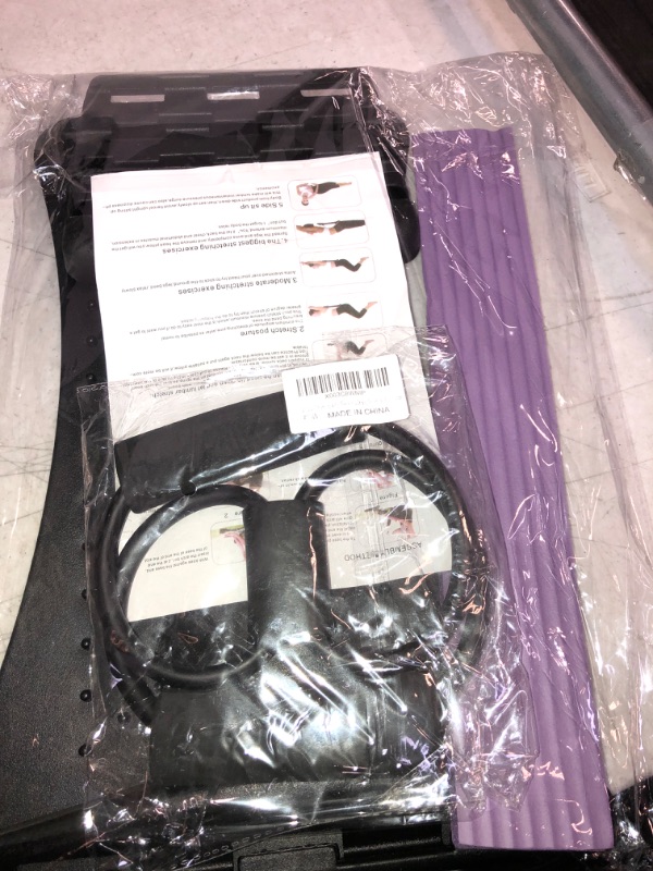 Photo 2 of 4-Level Lower Back Stretcher and Exercise Bands Resistance, Lumbar Back Stretcher, Back Cracker, Back Stretcher for lower Back Pain Relief, Back Cracking Device for Herniated Disc, Sciatica, Scoliosis