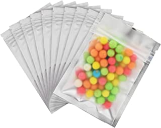 Photo 1 of 100 Pack Smell Proof Bags with Ziplock - Resealable Mylar Bags with Clear Window - Package Bags - Food Storage Bags - Lip Gloss Bags Packaging 