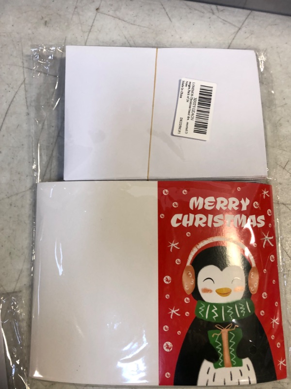 Photo 2 of 2PACK:: LOMIMOS 24PCS Christmas Greeting Card,Hand Drawn Cartoon Animal Card with Envelopes,New Years Card in 6 Assorted Designs