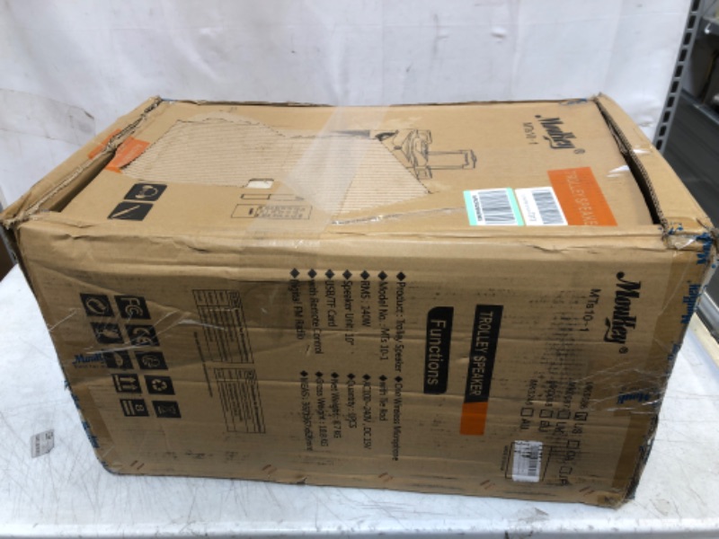 Photo 1 of Moukey Karaoke Machine, Big Subwoofer PA System, Powerful Sound, Portable Bluetooth Speaker with Wireless Microphone, Party Lights & Echo/Treble/Bass Adjustment, Support TWS/REC/AUX/MP3/USB/TF/FM 10" Subwoofer