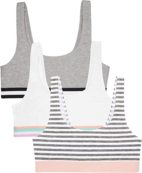 Photo 1 of Fruit of the Loom Big Girls' Cotton Built-Up Stretch Sports Bra, SIZE 34 youth
