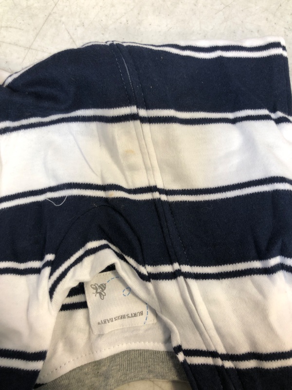 Photo 3 of Burt S Bees Baby Newborn Baby Boys Rugby Stripe Organic Cotton Sleep N Play Footed Pajamas , SIZE 0-3 MONTHS 