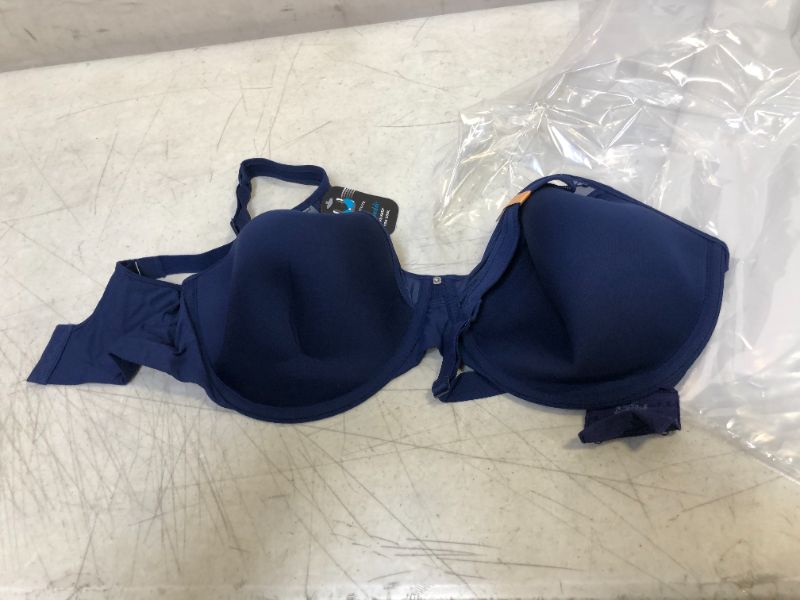 Photo 2 of Bali womens One Smooth U Underwire Bra, Ultra Light T-shirt Bra With Stay-in-place Straps SIZE 40DD In the Navy