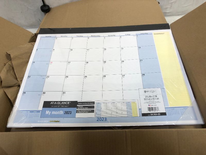 Photo 2 of AT-A-GLANCE 2023 Monthly Desk Calendar, Desk Pad, QuickNotes, 22" x 17", Standard (SK70000) Standard 2023 New Edition