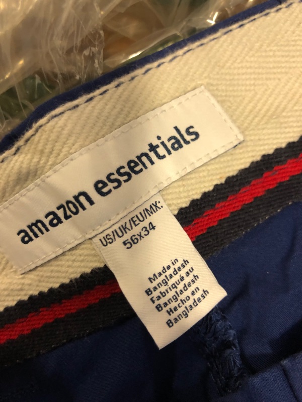 Photo 3 of AMAZON ESSENTIALS BLUE PANTS 56 X 34 