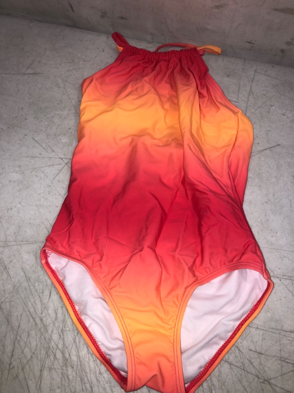 Photo 1 of Kanu Surf Girls' Jasmine Beach Sport Halter One Piece Swimsuit, SIZE 12 