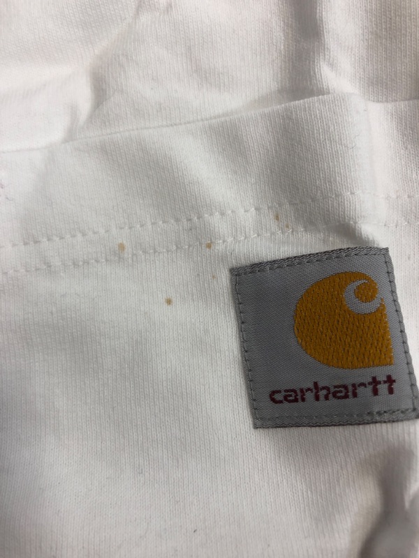 Photo 3 of Carhartt Men's Loose Fit Heavyweight Short-Sleeve Pocket T-Shirt SIZE Medium White