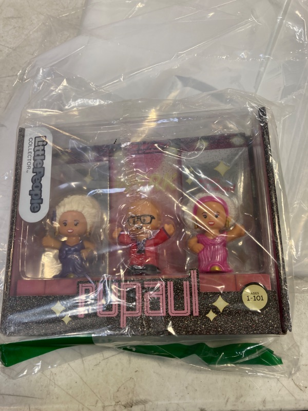 Photo 2 of Fisher-Price Little People Collector RuPaul, special edition figure set featuring 3 toys styled like the famous drag performer for fans ages 1 and up