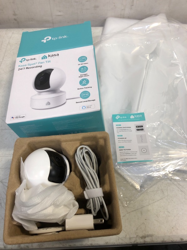 Photo 2 of Kasa Smart 2K Security Camera for Baby Monitor Pan Tilt, 4MP HD Indoor Camera with Motion Detection, Two-Way Audio, Night Vision, Cloud & SD Card Storage, Works with Alexa & Google Home (KC410S) Pan/Tilt Camera New 2K