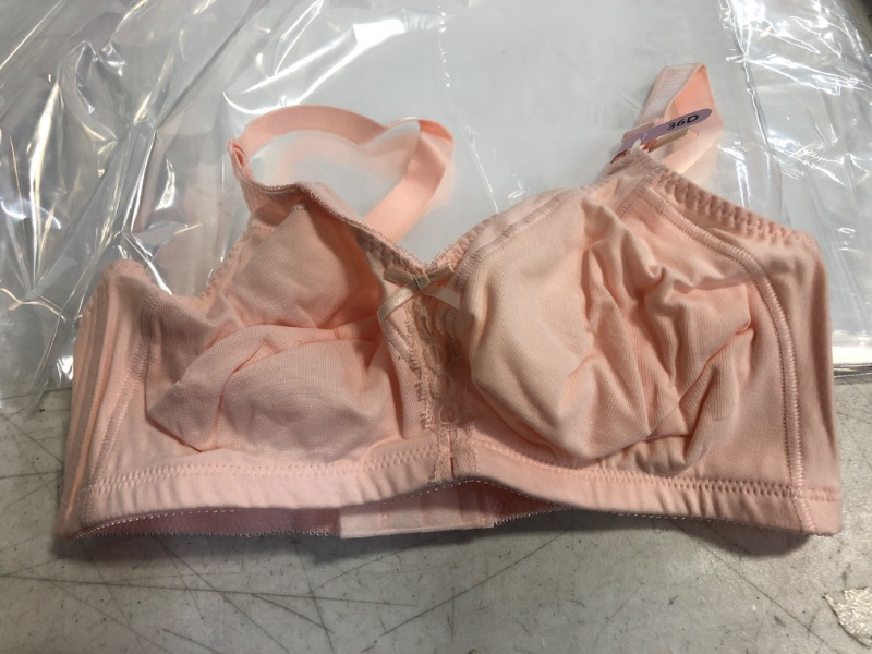 Photo 2 of Bali Double Support Wireless Bra, Full-Coverage Wirefree T-Shirt Bra, Comfortable Cotton Wirefree Bra, Our Best Everyday Bra SIZE 36D Blushing Pink
