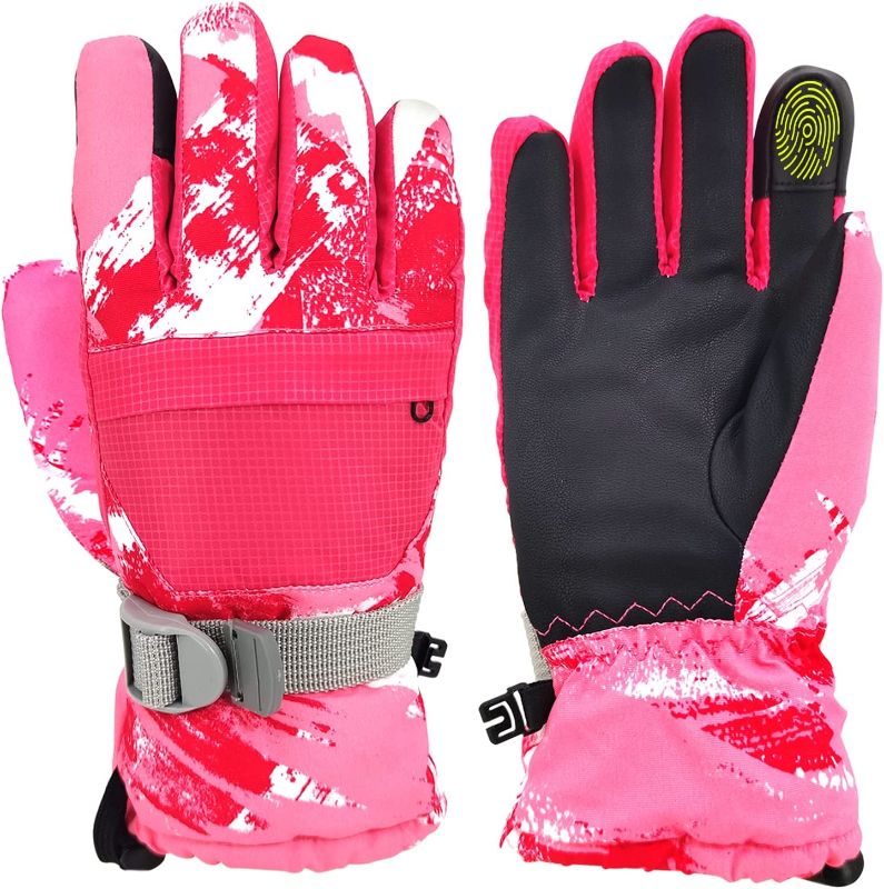 Photo 1 of Camlinbo Ski Snow Gloves Waterproof Winter Gloves Snowboard Gloves Touch Screen Pocket for Outdoor Sport Kids Men Women

