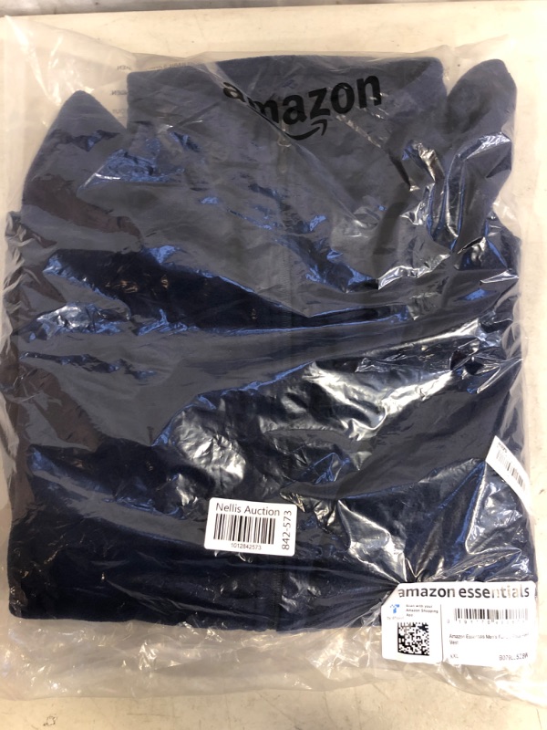 Photo 2 of Amazon Essentials Men's Full-Zip Polar Fleece Vest (Available in Big & Tall) Polyester Navy XX-Large