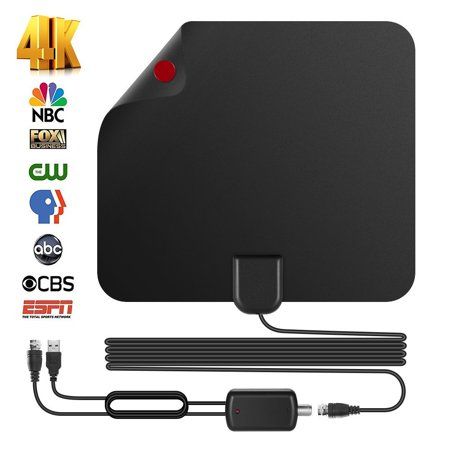Photo 1 of 2018 New Arrivial Freeview HDTV Antenna,Best 75 MILES Upgraded Lesoom TV Indoor HDTV Digital Antenna 4K HD VHF UHF with Detachable Ampliflier Signal Booster Highest Performance Cable