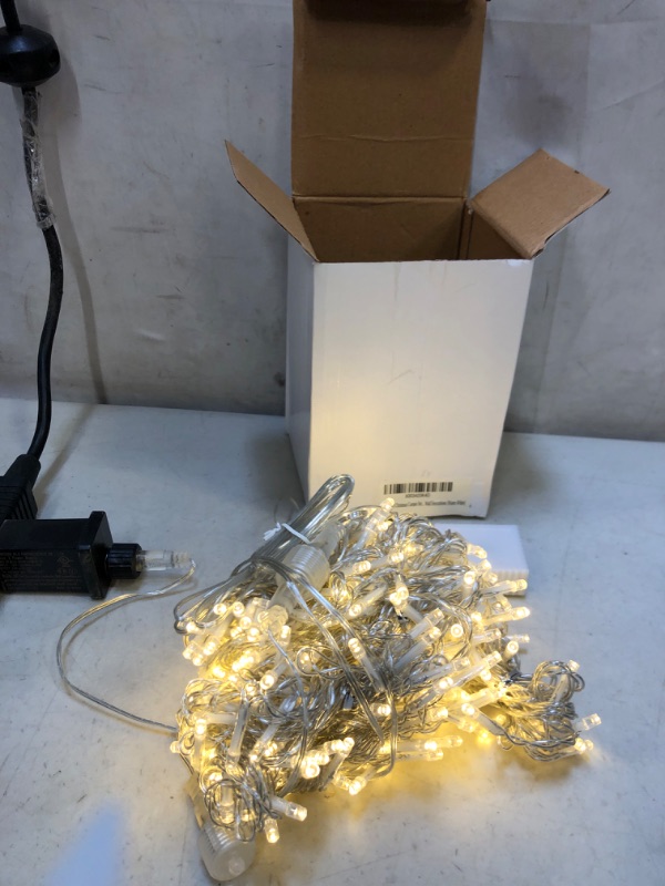 Photo 1 of 300 LED Christmas Curtain String Lights for Wedding Party Home Garden Bedroom Outdoor Indoor Wall Decorations (Multi-Colored) Multicolor ** BOX CORNER DAMAGED**