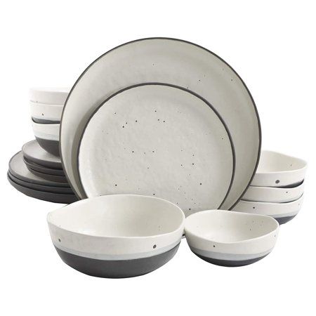 Photo 1 of Gibson Elite Rhinebeck 16-Pc. Double Bowl Dinnerware Set
